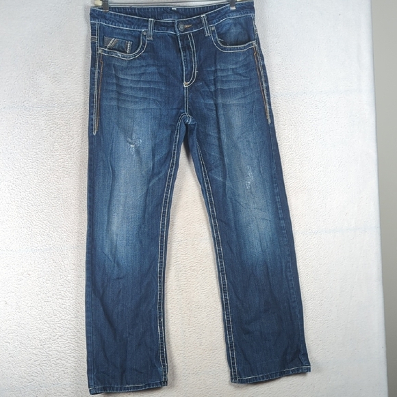 Petrol Men's Bootcut Backstitch Denim Jeans Waist‎ 36 Tall - Picture 1 of 9